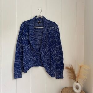 Wet Seal Navy and White Knit Cardigan